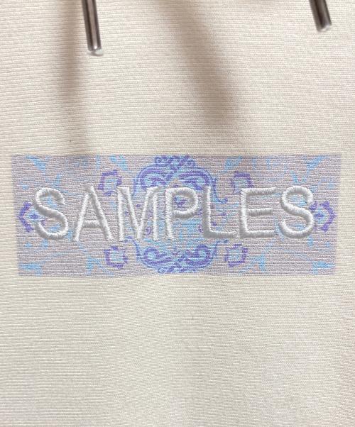SAMPLES（サンプルズ）samples (サンプルズ) ボックスロゴ プルオーバーパーカー ベージュ サイズ:Mの古着・服飾アイテム