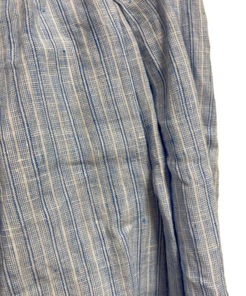 KAGURE（カグレ）KAGURE (カグレ) リネンストライプスカート ブルー サイズ:FREEの古着・服飾アイテム