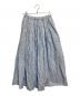 KAGURE（カグレ）の古着「リネンストライプスカート」｜ブルー