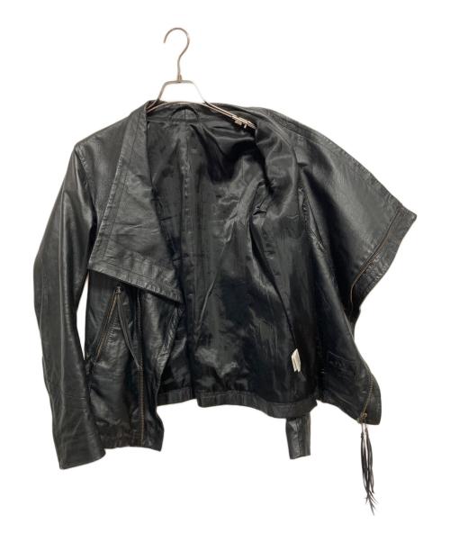 goa（ゴア）goa (ゴア) Deformed Gimmick Leather Double Riders Jacket ブラック サイズ:1の古着・服飾アイテム