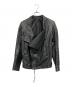 goa（ゴア）の古着「Deformed Gimmick Leather Double Riders Jacket」｜ブラック