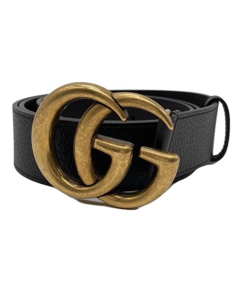 GUCCI（グッチ）GUCCI (グッチ) GGマーモント レザーベルト ダークブラウンの古着・服飾アイテム