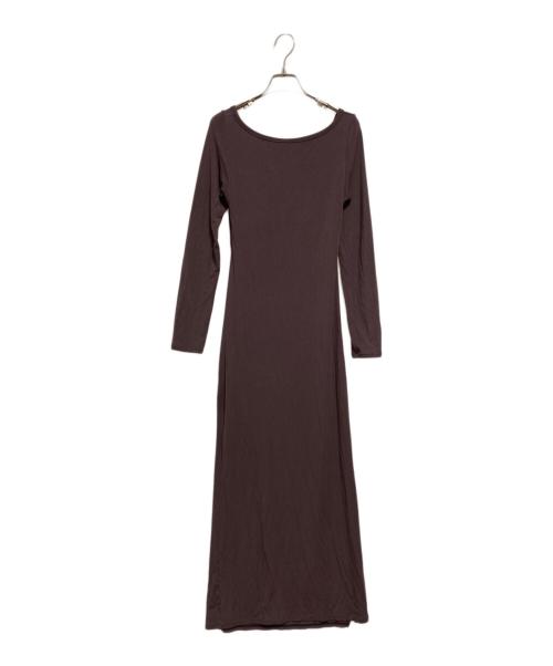 determ;（デターム）determ; (デターム) Collagen Twisted Back ワンピース ブラウンの古着・服飾アイテム