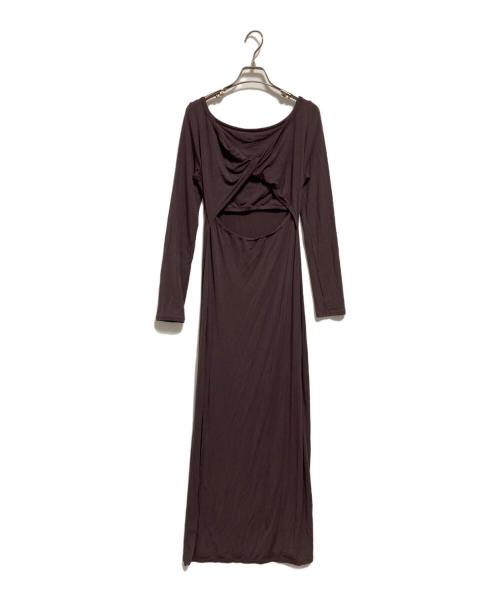 determ;（デターム）determ; (デターム) Collagen Twisted Back ワンピース ブラウンの古着・服飾アイテム