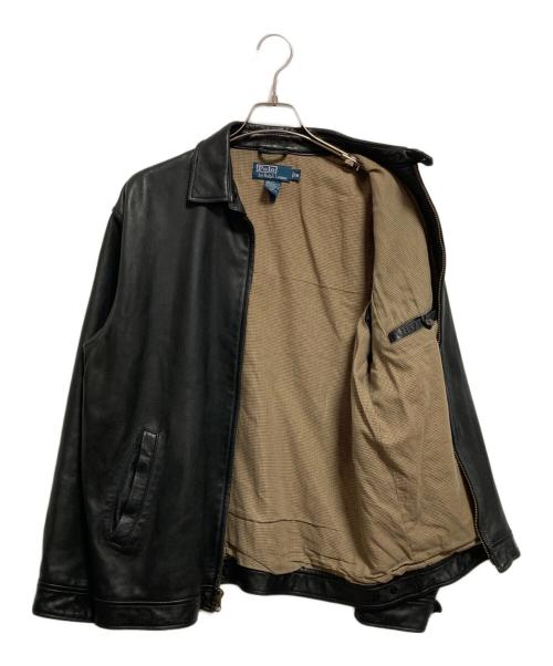 POLO RALPH LAUREN（ポロ・ラルフローレン）POLO RALPH LAUREN (ポロ・ラルフローレン) レザースウィングトップ ブラック サイズ:Mの古着・服飾アイテム