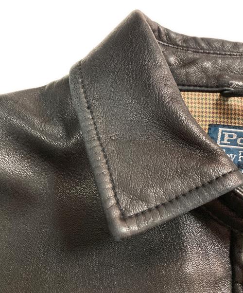 POLO RALPH LAUREN（ポロ・ラルフローレン）POLO RALPH LAUREN (ポロ・ラルフローレン) レザースウィングトップ ブラック サイズ:Mの古着・服飾アイテム