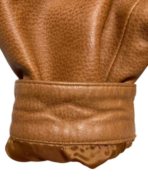 Wind Armor（ウィンドアーマー）Wind Armor (ウィンドアーマー) レザージャケット ベージュ サイズ:Lの古着・服飾アイテム