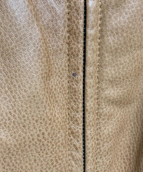 Wind Armor（ウィンドアーマー）Wind Armor (ウィンドアーマー) レザージャケット ベージュ サイズ:Lの古着・服飾アイテム