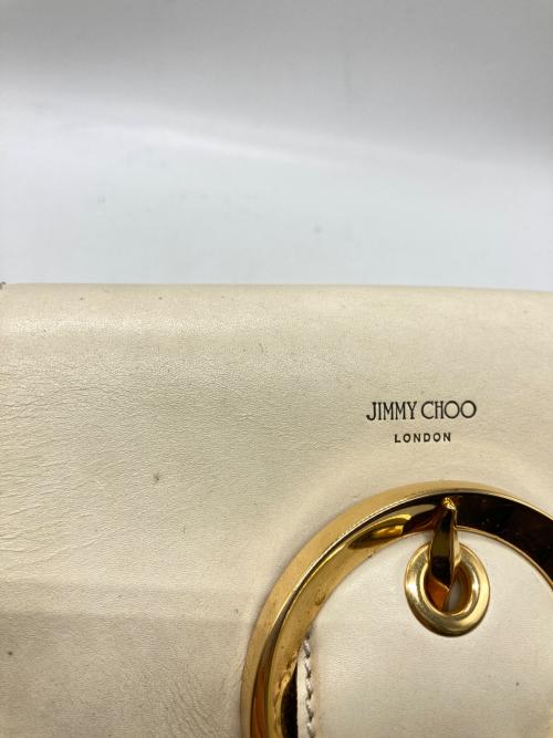 JIMMY CHOO（ジミーチュウ）JIMMY CHOO (ジミーチュウ) マデリンショルダーバッグ ベージュの古着・服飾アイテム