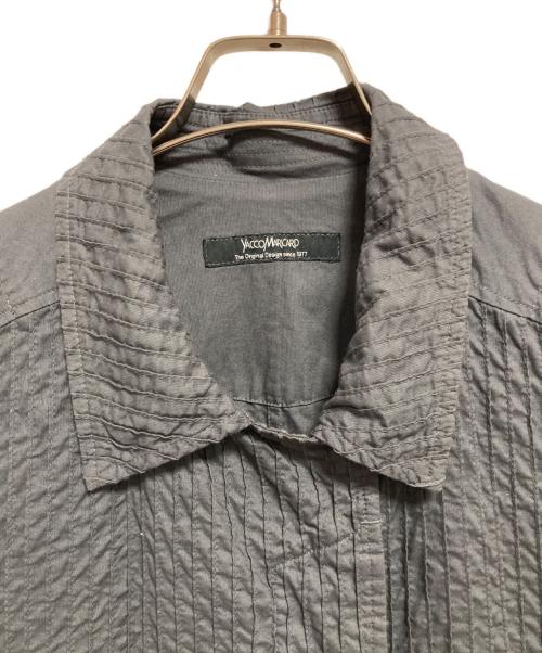 YACCO MARICARD（ヤッコマリカルド）YACCO MARICARD (ヤッコマリカルド) ピンタックシャツコート グレー サイズ:2の古着・服飾アイテム