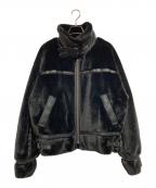 X-GIRLエックスガール）の古着「B3フェイクファージャケット」｜ブラック