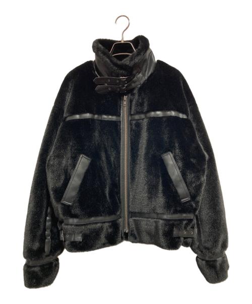 X-GIRL（エックスガール）X-girl (エックスガール) B3フェイクファージャケット ブラック サイズ:Mの古着・服飾アイテム