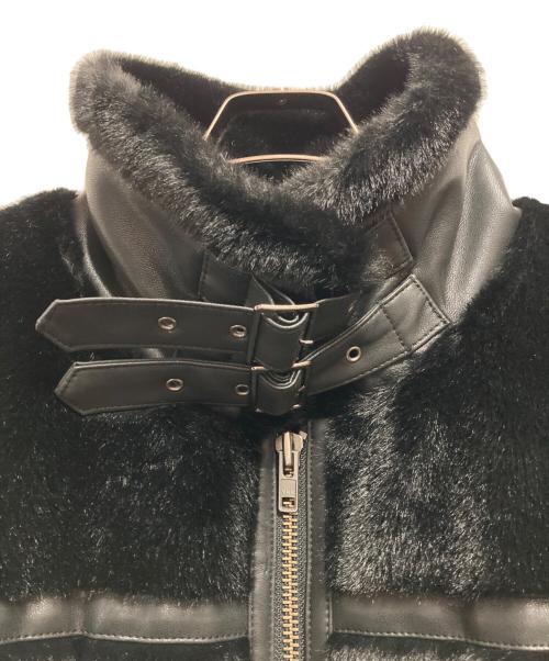 X-GIRL（エックスガール）X-girl (エックスガール) B3フェイクファージャケット ブラック サイズ:Mの古着・服飾アイテム