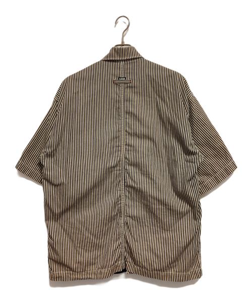 G-STAR RAW（ジースターロゥ）G-STAR RAW (ジースターロゥ) E Double Unisex Shirt ネイビー×ベージュ サイズ:Sの古着・服飾アイテム