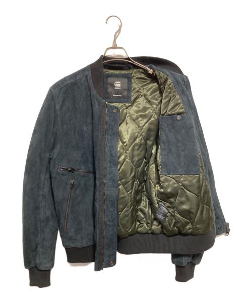 G-STAR RAW（ジースターロゥ）G-STAR RAW (ジースターロゥ) スウェードボンバージャケット ネイビー サイズ:Mの古着・服飾アイテム