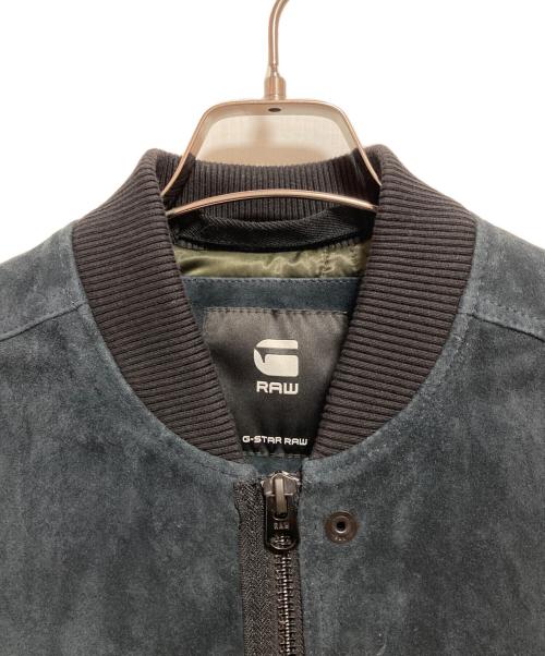 G-STAR RAW（ジースターロゥ）G-STAR RAW (ジースターロゥ) スウェードボンバージャケット ネイビー サイズ:Mの古着・服飾アイテム