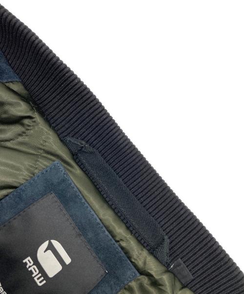 G-STAR RAW（ジースターロゥ）G-STAR RAW (ジースターロゥ) スウェードボンバージャケット ネイビー サイズ:Mの古着・服飾アイテム