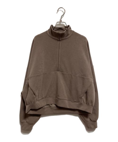 NIKE（ナイキ）NIKE (ナイキ) 24.7 ImpossiblySoft Dri-FIT オーバーサイズド 1/2ジップ トップ ブラウン サイズ:Lの古着・服飾アイテム