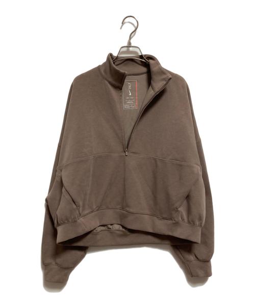 NIKE（ナイキ）NIKE (ナイキ) 24.7 ImpossiblySoft Dri-FIT オーバーサイズド 1/2ジップ トップ ブラウン サイズ:Lの古着・服飾アイテム