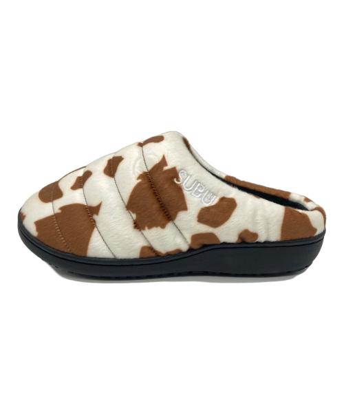 SUBU（スブ）SUBU (スブ) bpr BEAMS (ビーピーアールビームス) スリッポン ホワイト×ブラウン サイズ:1の古着・服飾アイテム