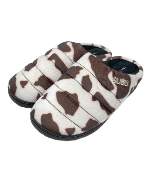 SUBU（スブ）SUBU (スブ) bpr BEAMS (ビーピーアールビームス) スリッポン ホワイト×ブラウン サイズ:1の古着・服飾アイテム