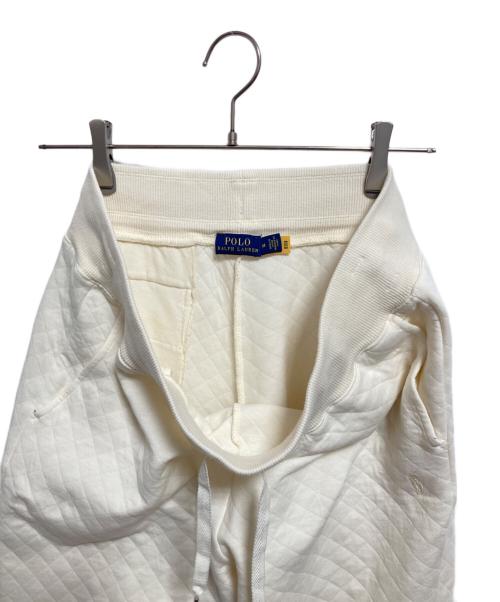 POLO RALPH LAUREN（ポロ・ラルフローレン）POLO RALPH LAUREN (ポロ・ラルフローレン) キルティングスウェットパンツ アイボリー サイズ:Mの古着・服飾アイテム