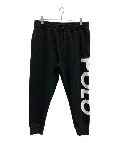 POLO RALPH LAUREN（ポロ・ラルフローレン）POLO RALPH LAUREN (ポロ・ラルフローレン) ロゴプリントスウェットパンツ ブラック サイズ:XLの古着・服飾アイテム