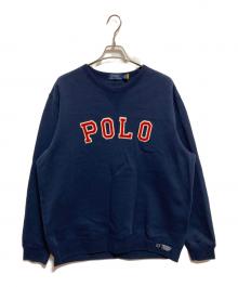 POLO RALPH LAUREN（ポロ・ラルフローレン）の古着「カレッジロゴスウェット」｜ネイビー