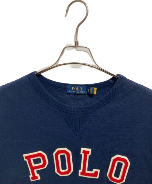 POLO RALPH LAUREN（ポロ・ラルフローレン）POLO RALPH LAUREN (ポロ・ラルフローレン) カレッジロゴスウェット ネイビー サイズ:XLの古着・服飾アイテム