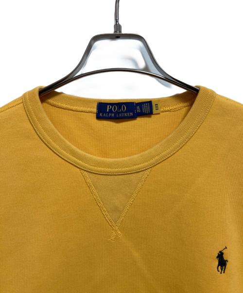 POLO RALPH LAUREN（ポロ・ラルフローレン）POLO RALPH LAUREN (ポロ・ラルフローレン) Vガゼット クルーネックスウェット イエロー サイズ:XLの古着・服飾アイテム
