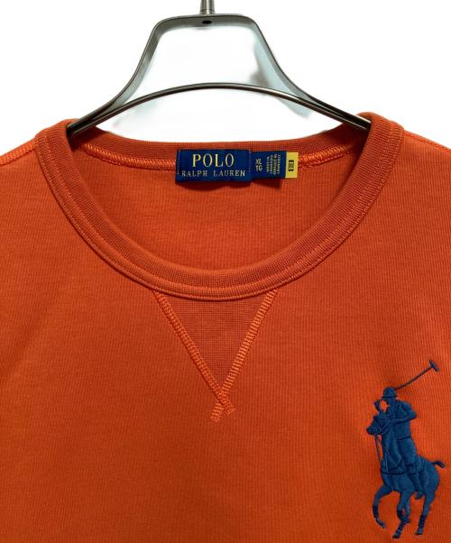 POLO RALPH LAUREN（ポロ・ラルフローレン）POLO RALPH LAUREN (ポロ・ラルフローレン) ビックポニースウェット オレンジ サイズ:XLの古着・服飾アイテム