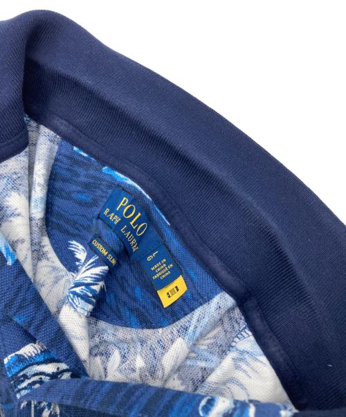 POLO RALPH LAUREN（ポロ・ラルフローレン）POLO RALPH LAUREN (ポロ・ラルフローレン) アロハ柄プリントポロシャツ ブルー サイズ:Lの古着・服飾アイテム