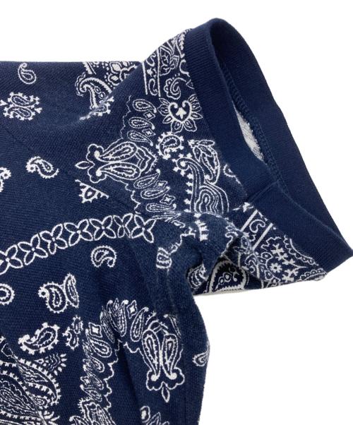 POLO RALPH LAUREN（ポロ・ラルフローレン）POLO RALPH LAUREN (ポロ・ラルフローレン) ペイズリー柄プリント ポロシャツ ネイビー サイズ:XLの古着・服飾アイテム