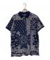 POLO RALPH LAUREN（ポロ・ラルフローレン）の古着「ペイズリー柄プリント ポロシャツ」｜ネイビー