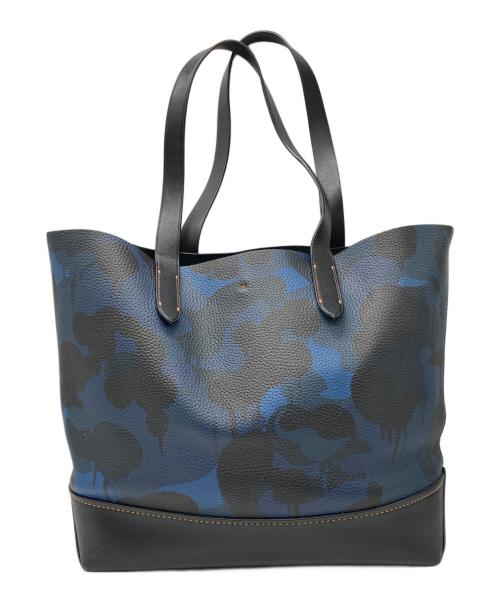 COACH（コーチ）COACH (コーチ) ゴッサム トートバッグ ネイビー×ブラックの古着・服飾アイテム