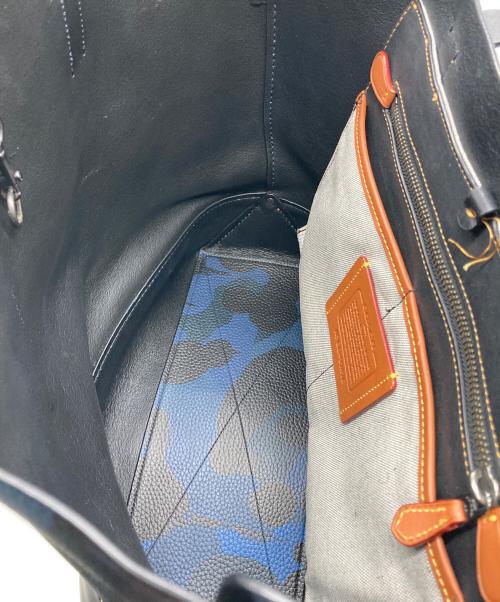 COACH（コーチ）COACH (コーチ) ゴッサム トートバッグ ネイビー×ブラックの古着・服飾アイテム