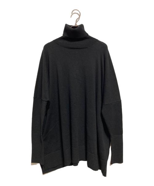 glam lips（グラムリップス）glam lips (グラムリップス) ポンチョライク ニット セットアップ ブラック サイズ:Freeの古着・服飾アイテム