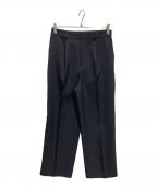 NOLLEY'Sノーリーズ）の古着「ウォッシャブルウール調セミワイドパンツ」｜ネイビー