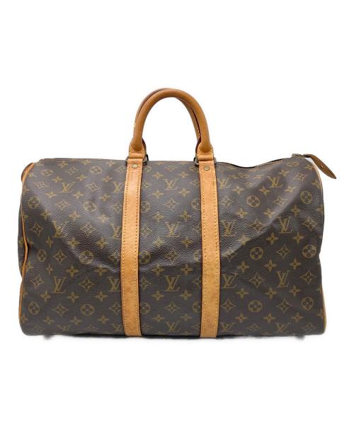 LOUIS VUITTON（ルイ ヴィトン）LOUIS VUITTON (ルイ ヴィトン) モノグラム  キーポル45 トラベルバッグ ブラウンの古着・服飾アイテム