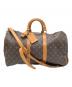 LOUIS VUITTON（ルイ ヴィトン）の古着「モノグラム  キーポル・バンドリエール45 トラベルバッグ」｜ブラウン