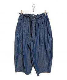 miiThaaii（ミーターイー）の古着「ワイドデニムイージーパンツ」｜インディゴ