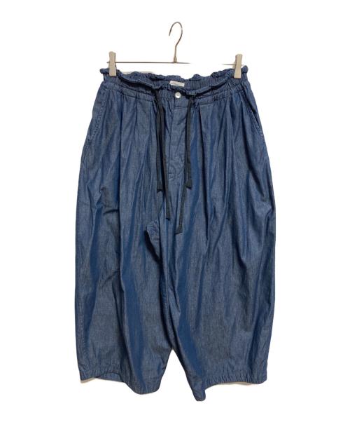 miiThaaii（ミーターイー）miiThaaii (ミーターイー) ワイドデニムイージーパンツ インディゴ サイズ:FREEの古着・服飾アイテム