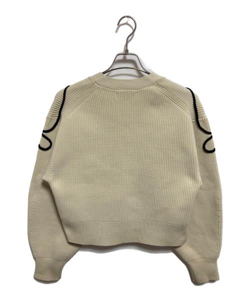 Adam et Rope（アダム エ ロペ）Adam et Rope (アダム エ ロペ) ラインニットカーディガン アイボリー サイズ:FREEの古着・服飾アイテム