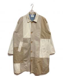 yoused（ユーズド）の古着「パッチワークステンカラーコート」｜ベージュ