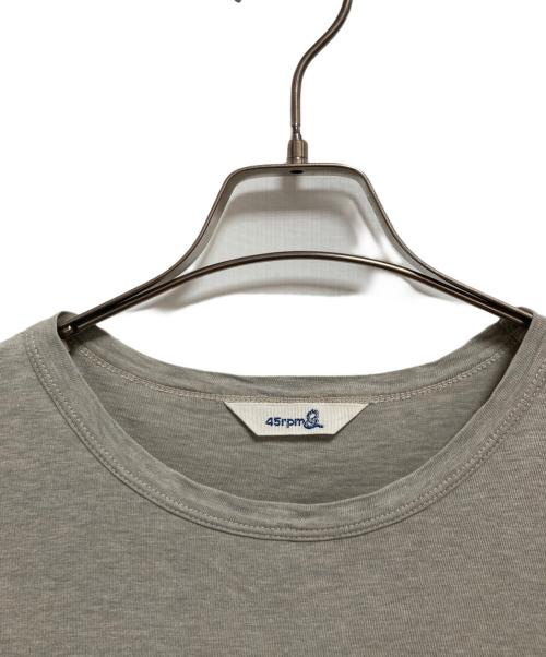 45rpm（45アールピーエム）45rpm (45アールピーエム) プリントTシャツ グレー サイズ:3の古着・服飾アイテム