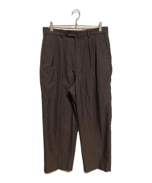 STEVEN ALAN（スティーブンアラン）STEVEN ALAN (スティーブンアラン) マットクロス インツープリーツ ドレス トラウザーズ ブラウン サイズ:XLの古着・服飾アイテム