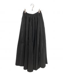 YAECA（ヤエカ）の古着「ボリュームタフタスカート」｜ブラック