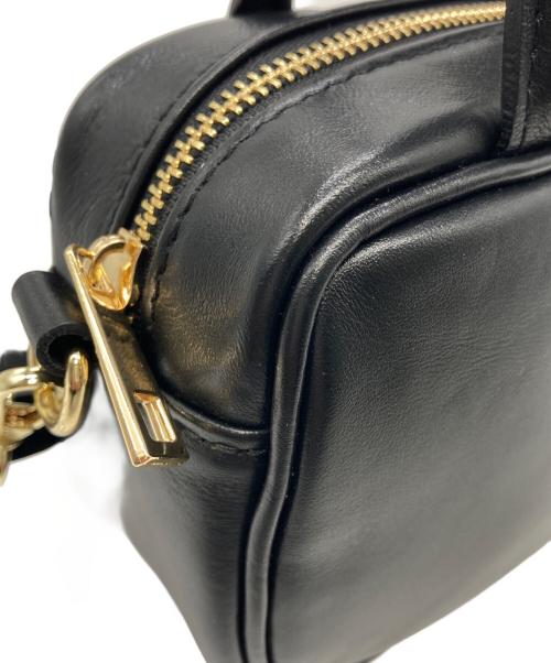 AULENTTI（オウレンティ）AULENTTI (オウレンティ) MINI BOX スムースレザーshoulderバック ブラックの古着・服飾アイテム