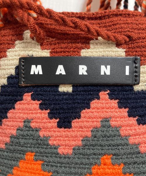 MARNI（マルニ）MARNI (マルニ) ニットバッグ スモール オレンジ×ブラウンの古着・服飾アイテム