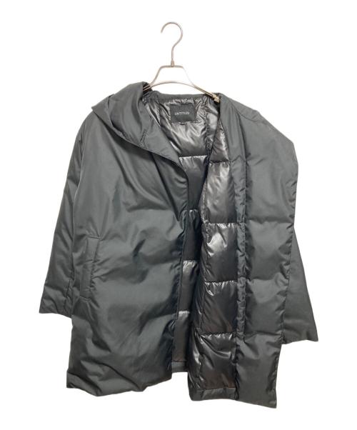 UNTITLED（アンタイトル）UNTITLED (アンタイトル) 洗えるタフタミドル丈ダウンコート ブラック サイズ:3の古着・服飾アイテム